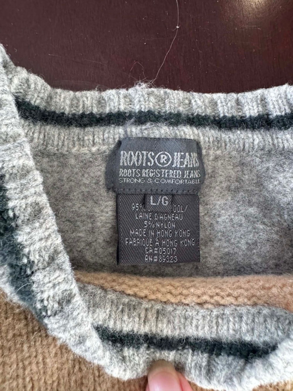 Roots Athletics RARE Lambswool Colorblock Graphic Sweater Vintage Heritage 90s - Picture 4 of 4